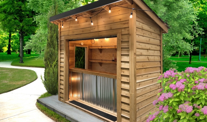 5x9 Cedar Bar Shed