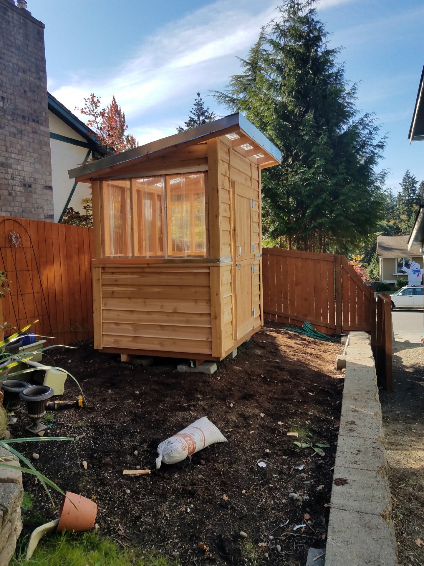 10x12 yard shed for garden tool, lawnmower & bike storage
