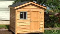 8X6 Cedar Shed - Reversed door 