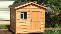 8X6 Cedar Shed - Reversed door 